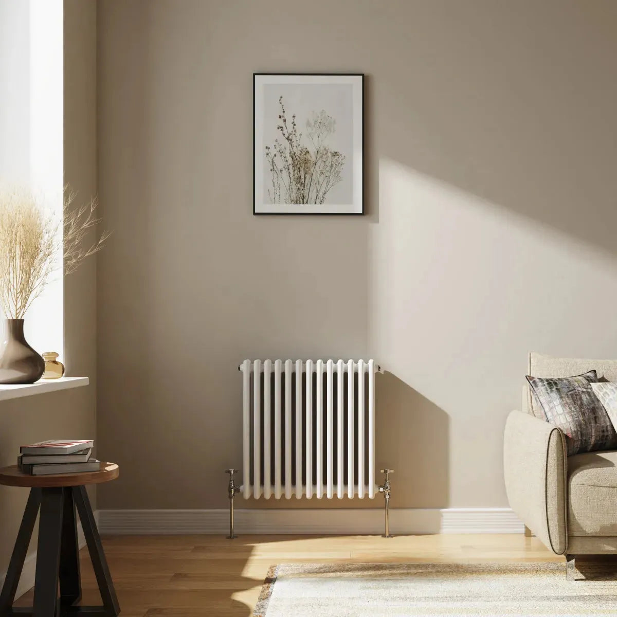 Ferentino - Traditional horizontal column radiator white