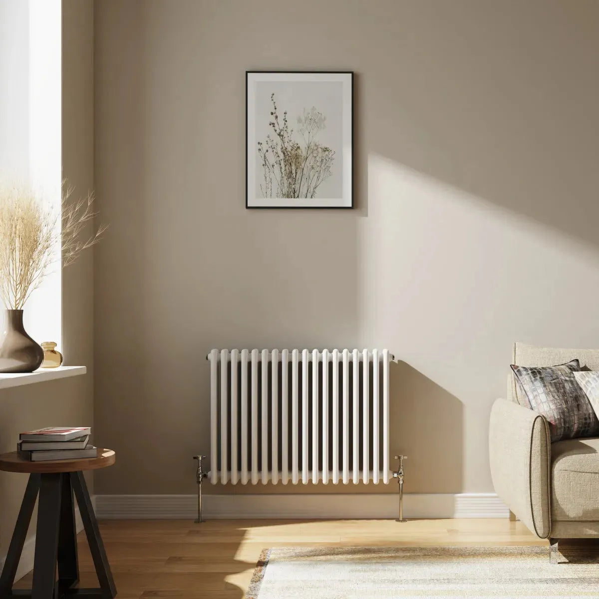 Ferentino - Traditional horizontal column radiator white