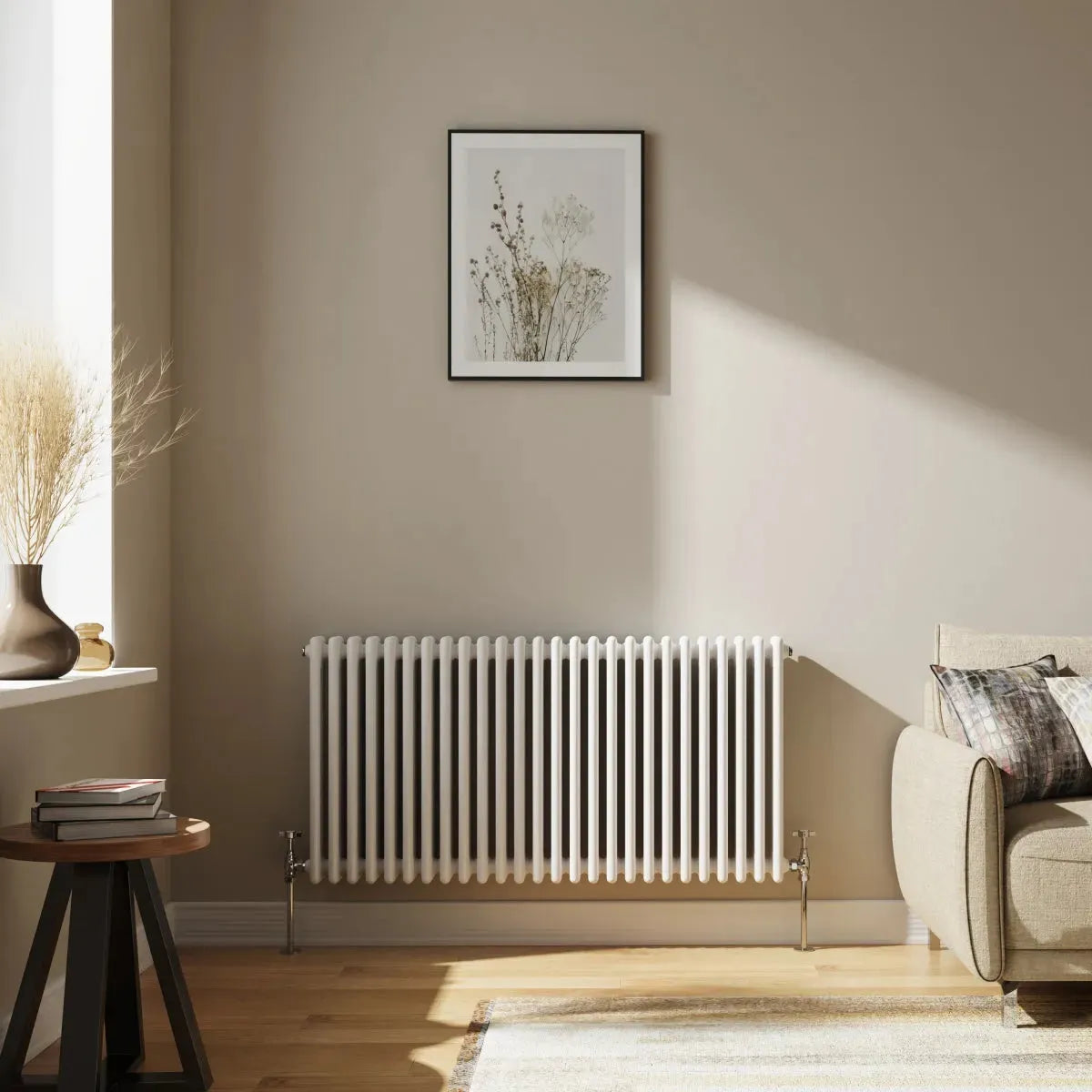 Ferentino - Traditional horizontal column radiator white