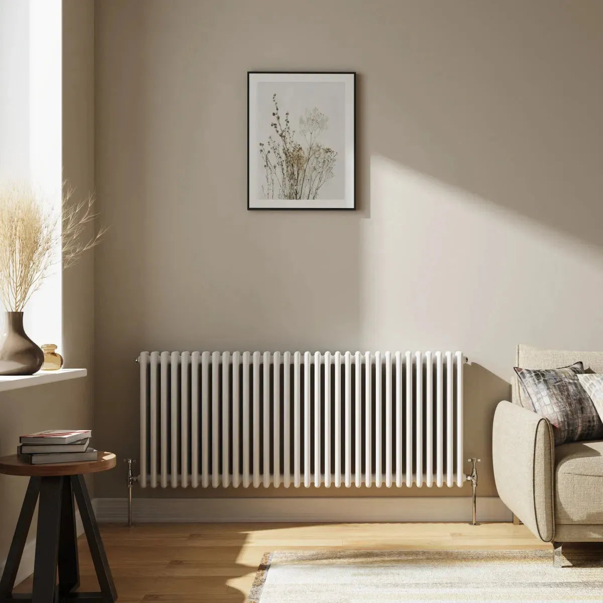 Ferentino - Traditional horizontal column radiator white