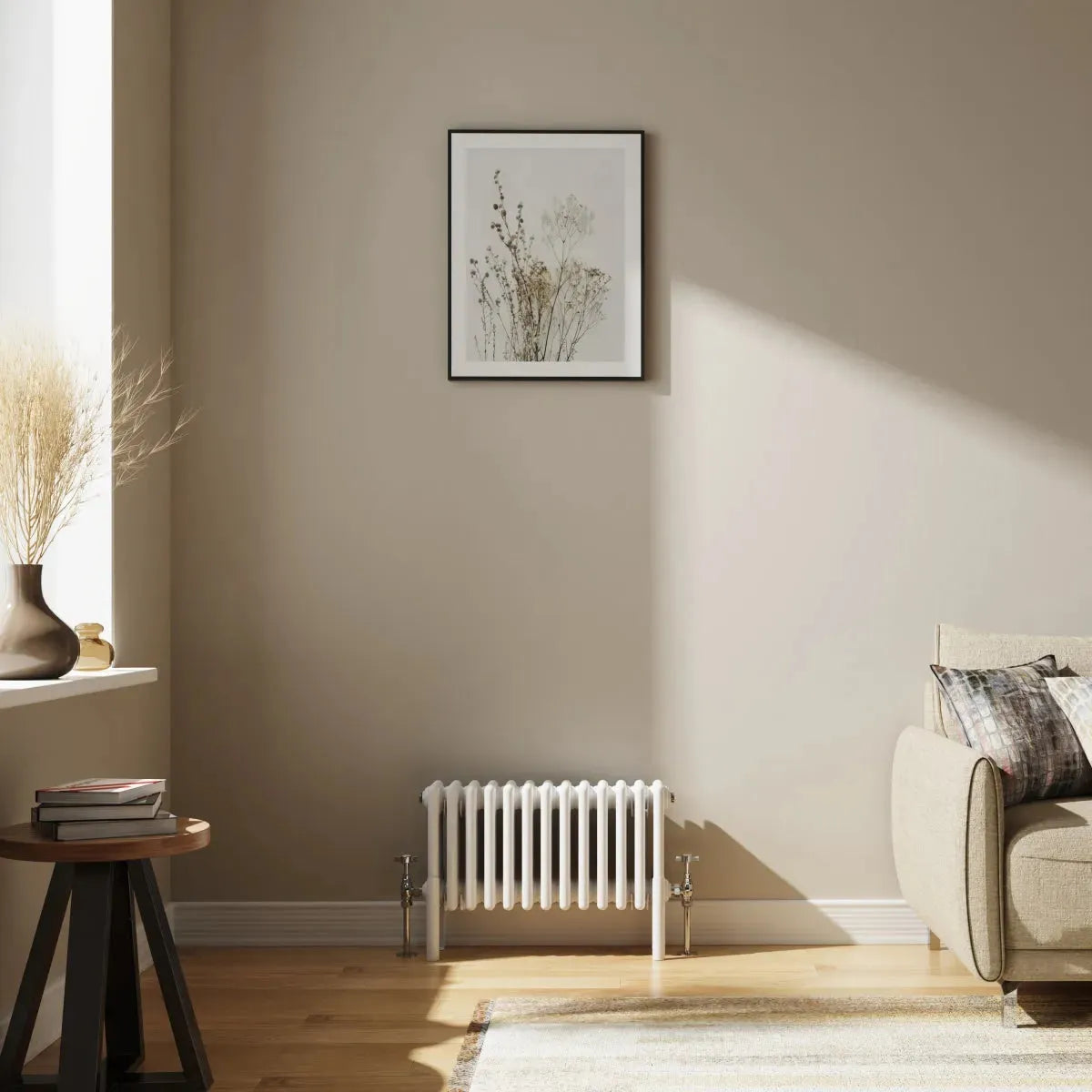 Ferentino - Traditional horizontal column radiator white