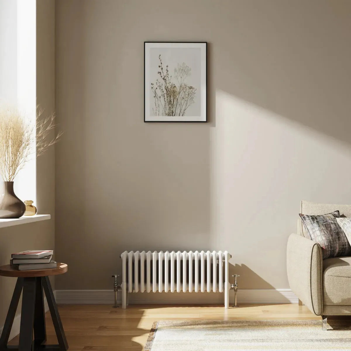 Ferentino - Traditional horizontal column radiator white