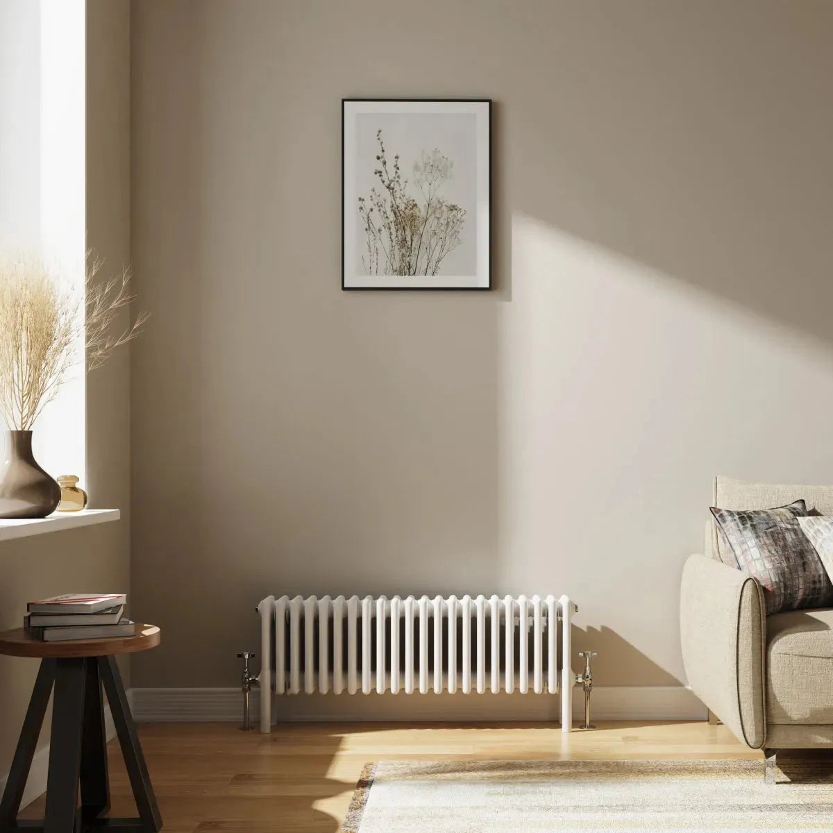 Ferentino - Traditional horizontal column radiator white