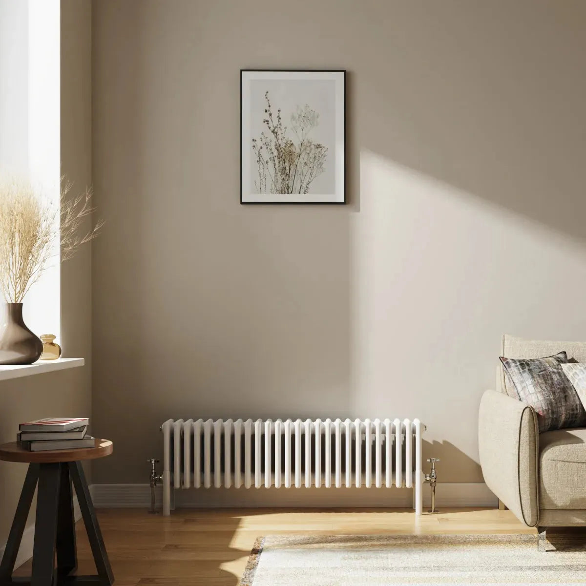 Ferentino - Traditional horizontal column radiator white