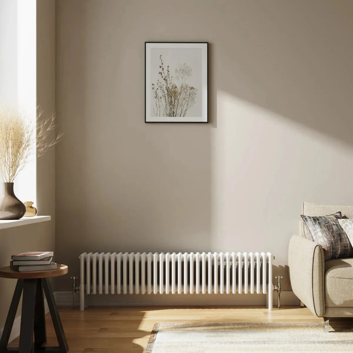 Ferentino - Traditional horizontal column radiator white