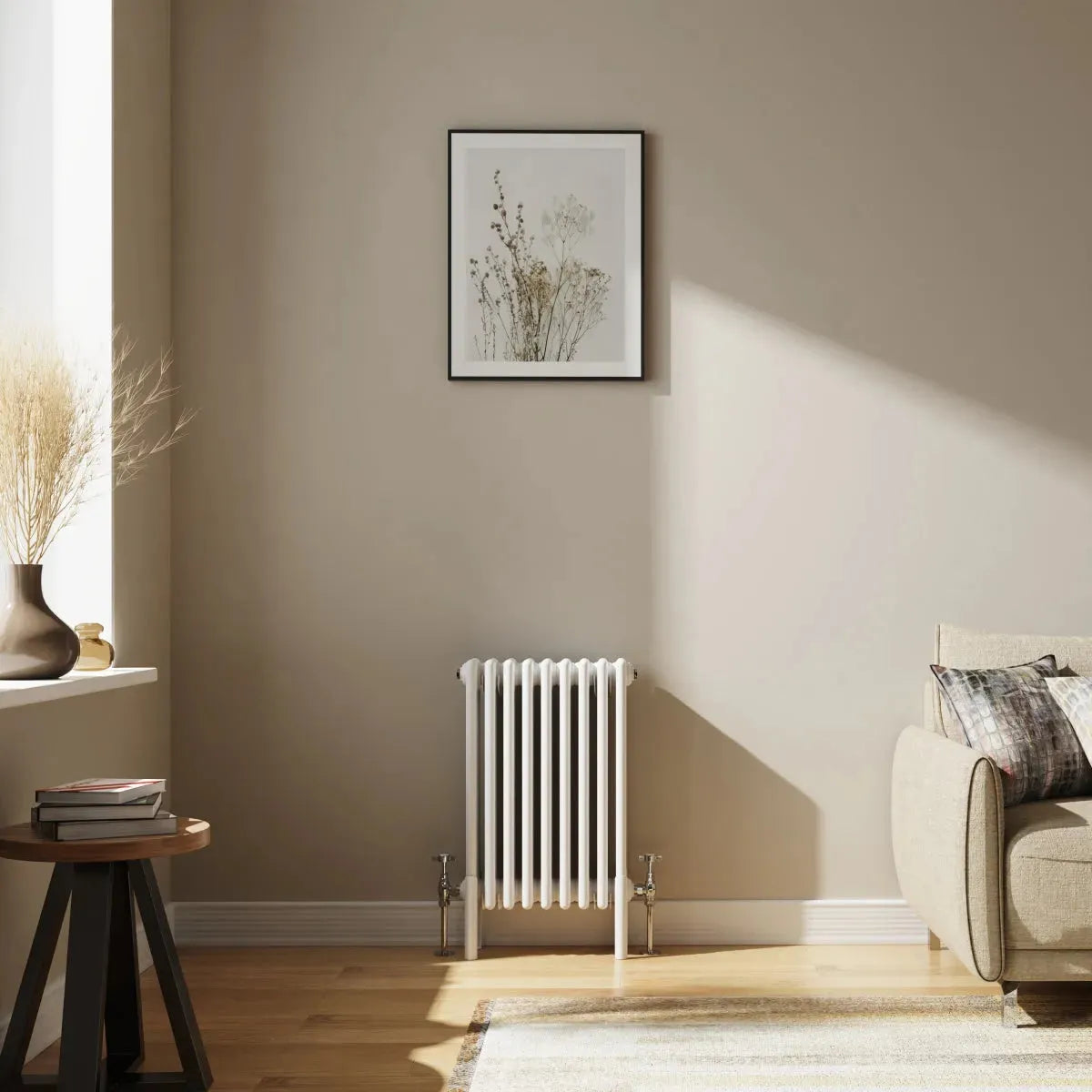 Ferentino - Traditional horizontal column radiator white