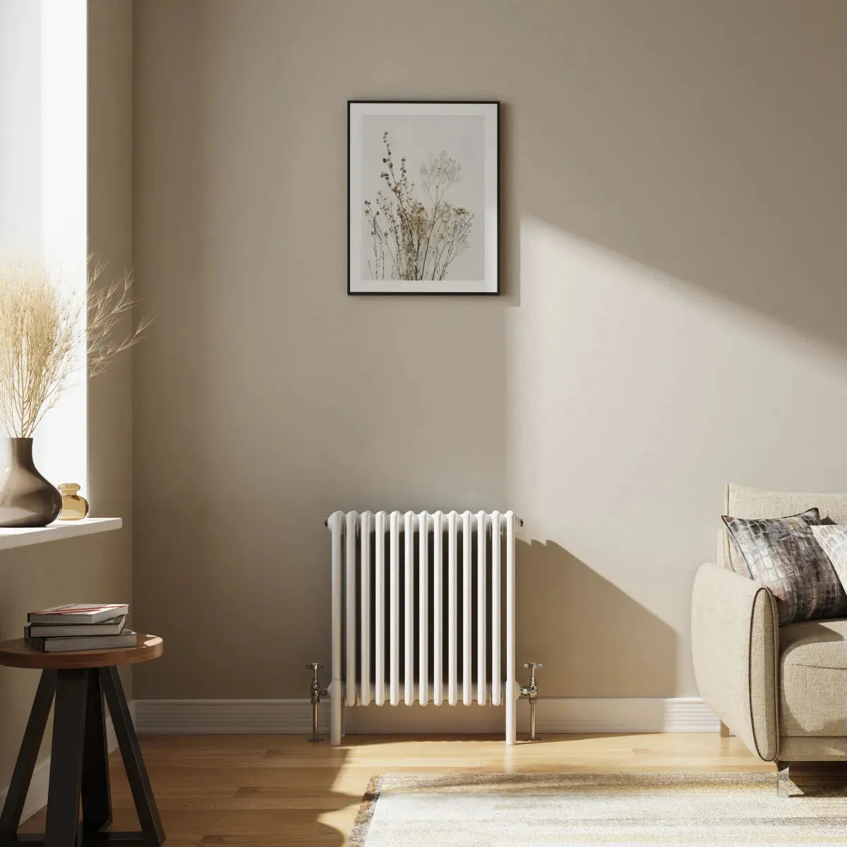 Ferentino - Traditional horizontal column radiator white