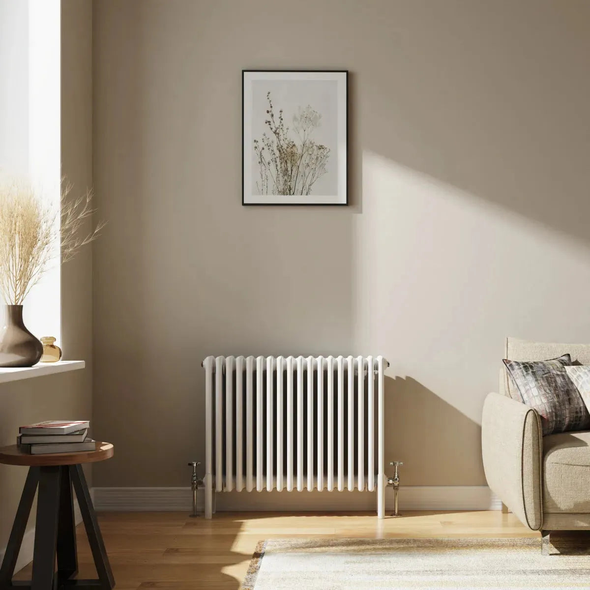 Ferentino - Traditional horizontal column radiator white