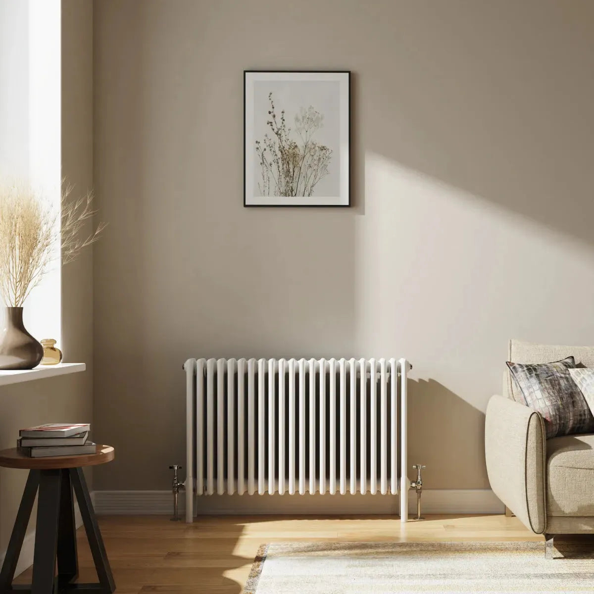 Ferentino - Traditional horizontal column radiator white