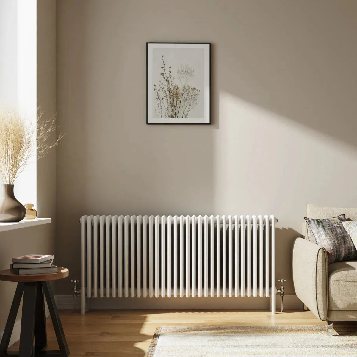 Ferentino - Traditional horizontal column radiator white