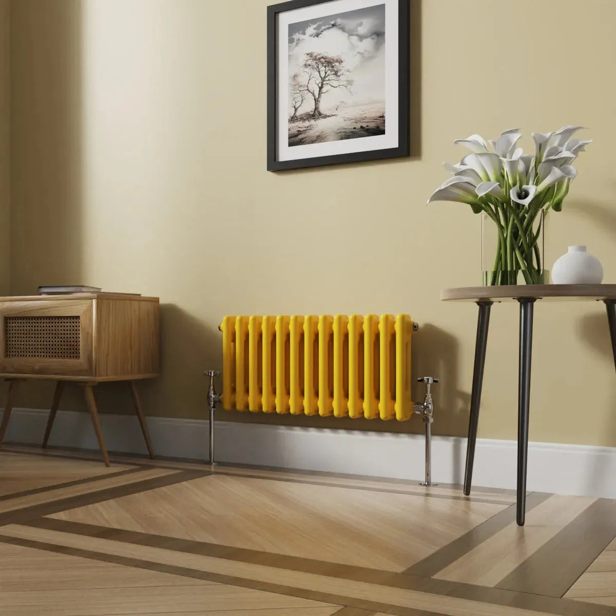 Ferentino - Traditional horizontal column radiator zinc yellow