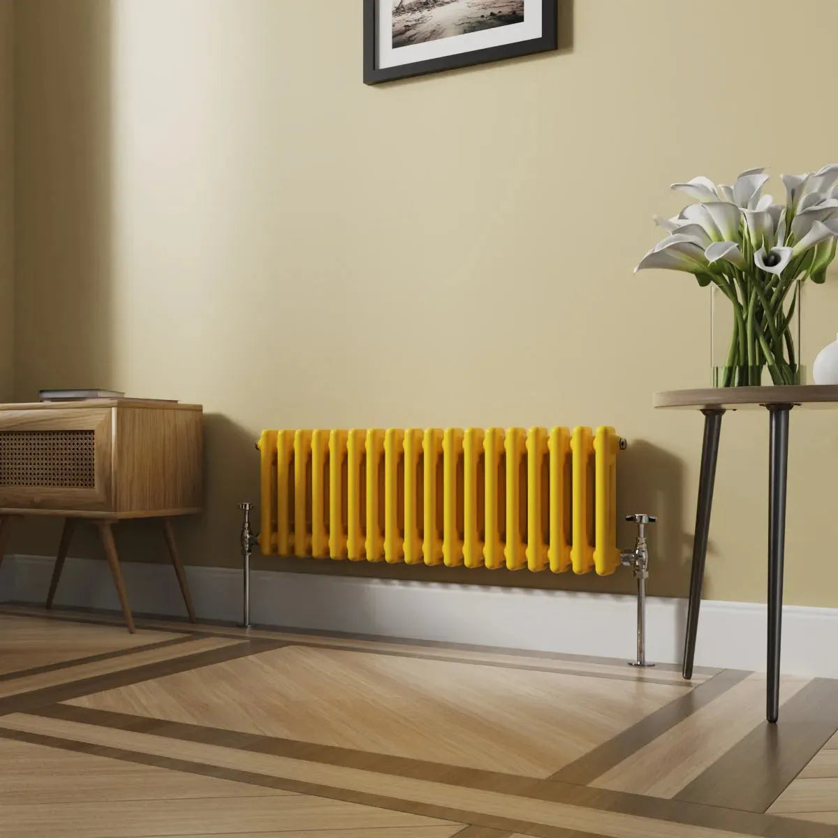 Ferentino - Traditional horizontal column radiator zinc yellow