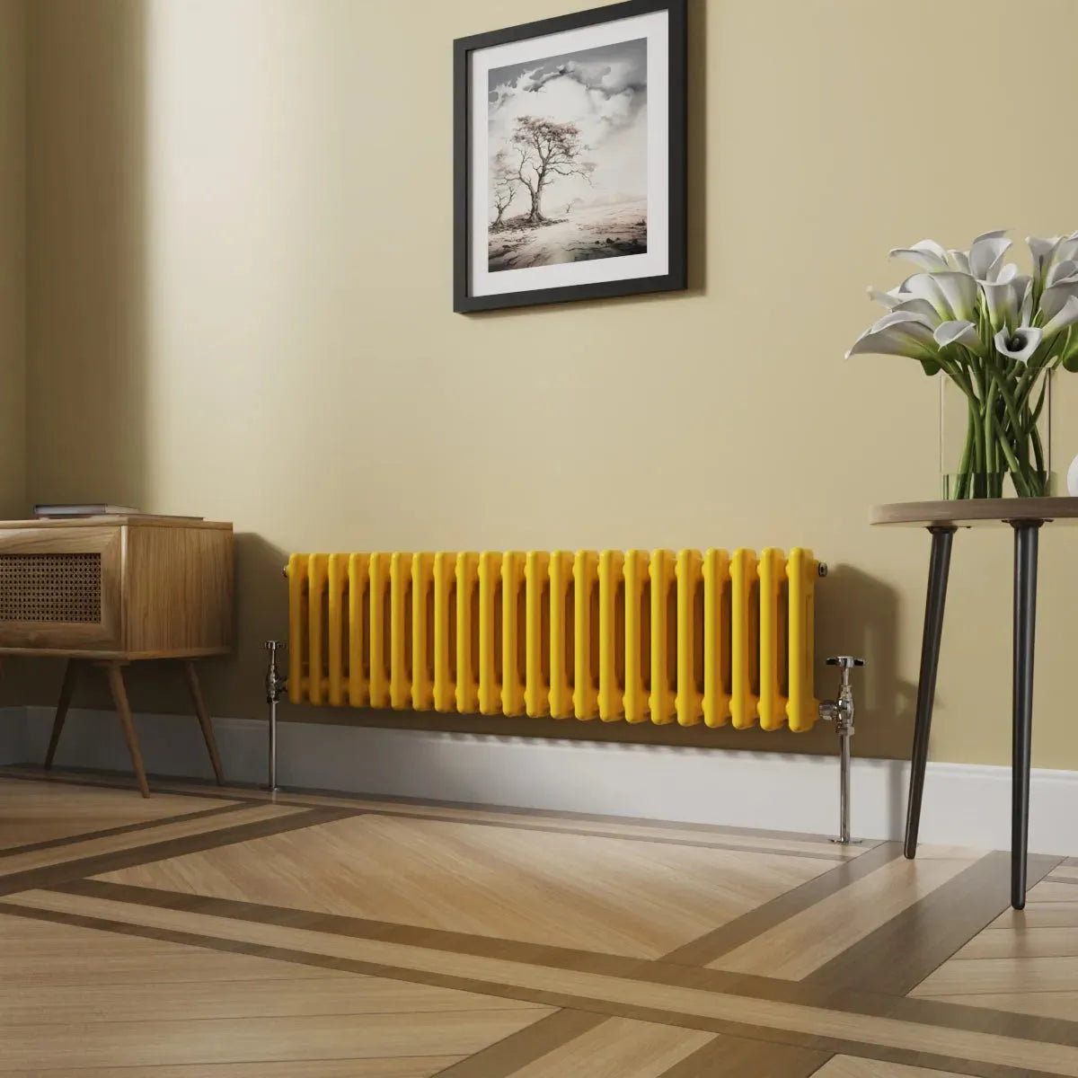 Ferentino - Traditional horizontal column radiator zinc yellow