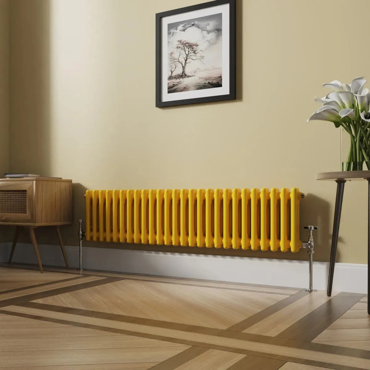 Ferentino - Traditional horizontal column radiator zinc yellow