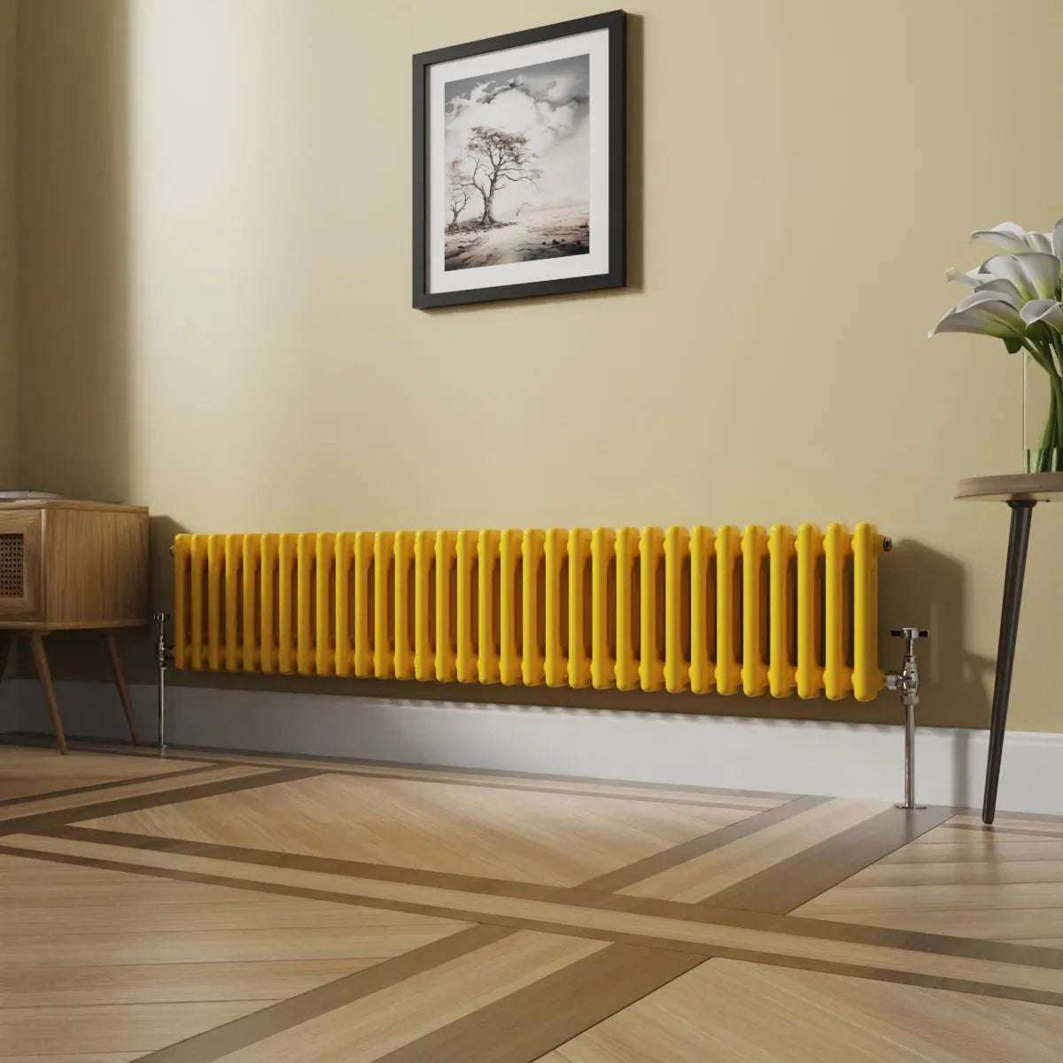 Ferentino - Traditional horizontal column radiator zinc yellow