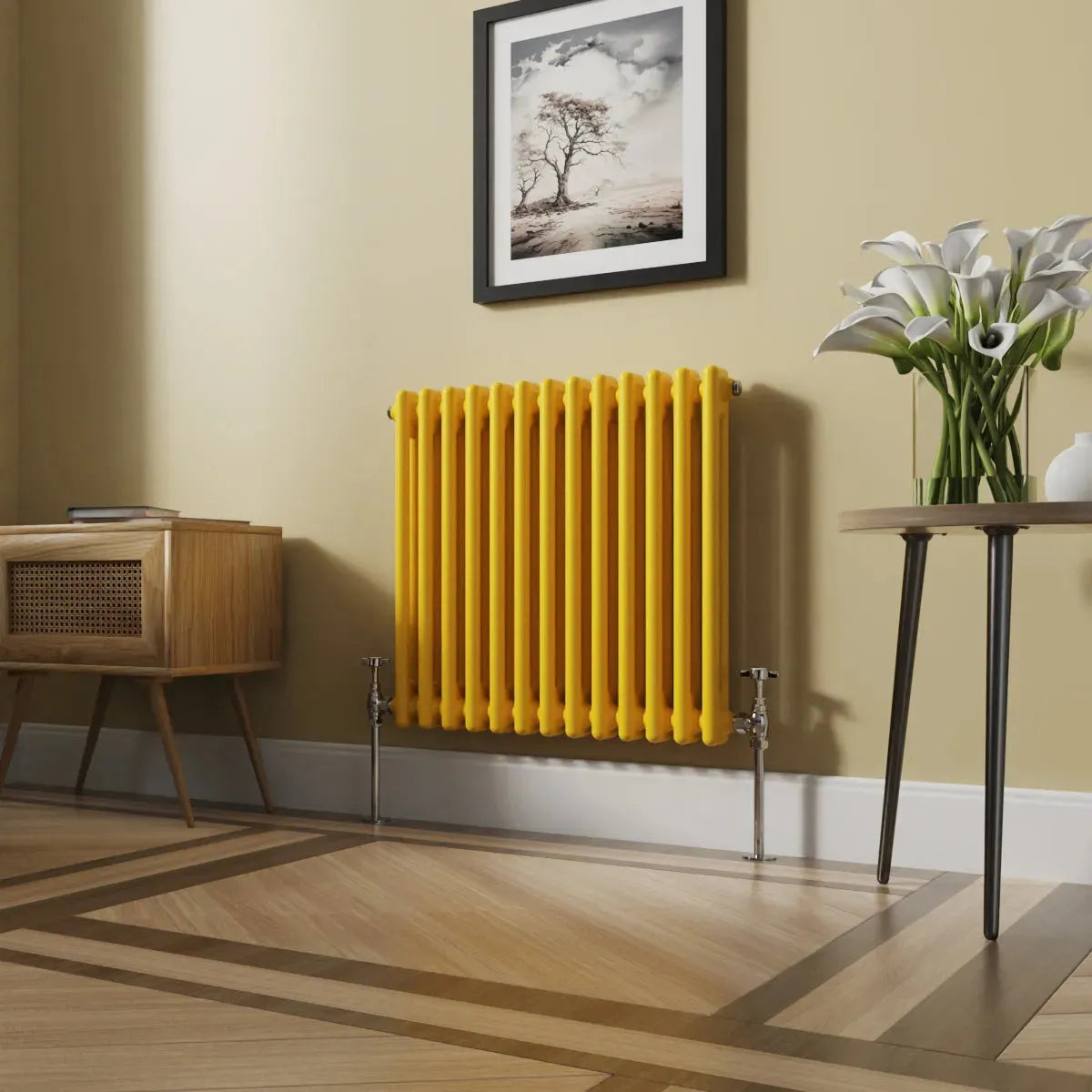 Ferentino - Traditional horizontal column radiator zinc yellow