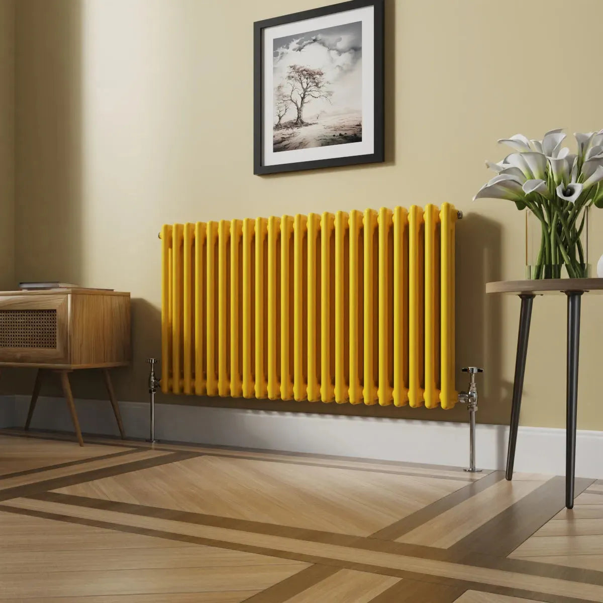 Ferentino - Traditional horizontal column radiator zinc yellow