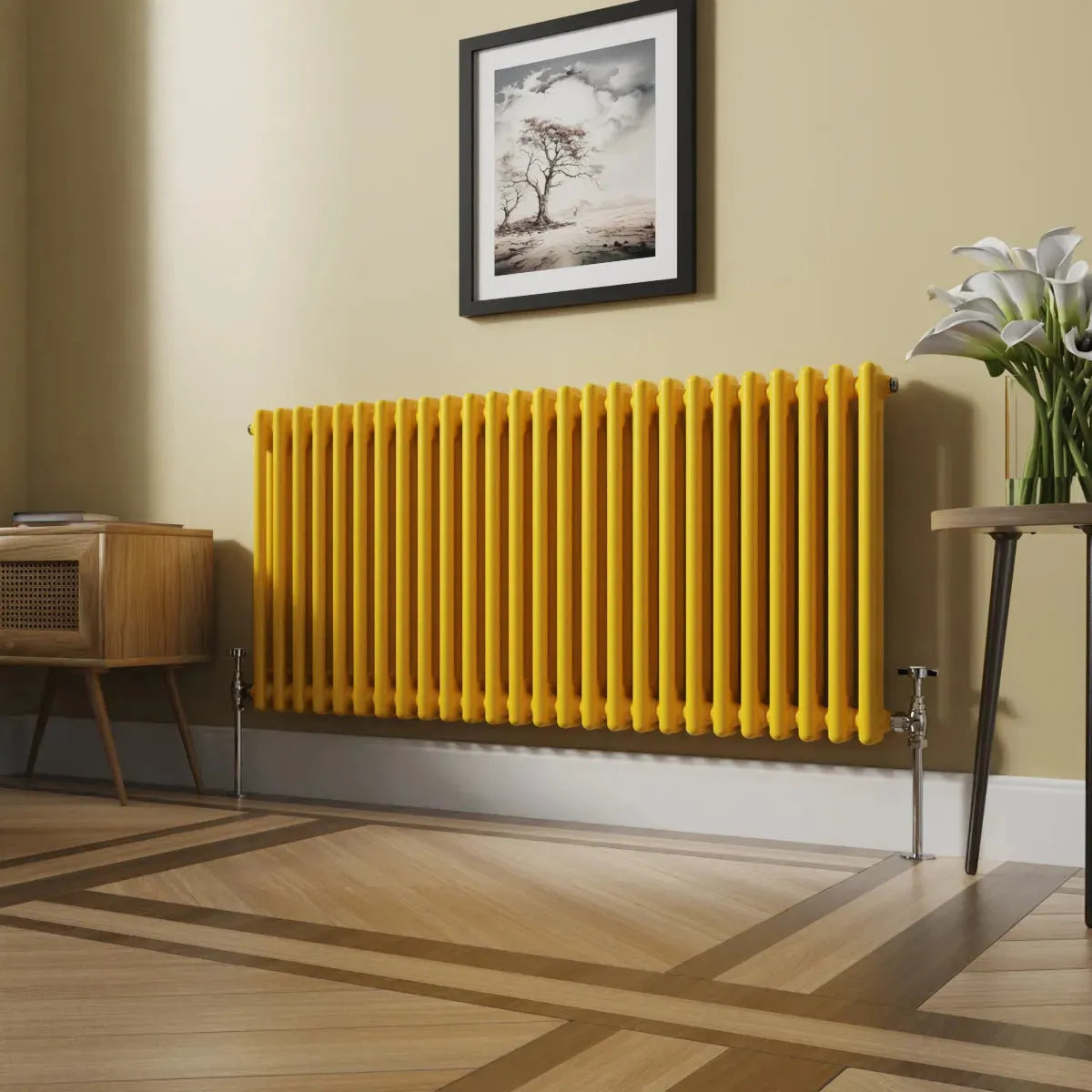 Ferentino - Traditional horizontal column radiator zinc yellow