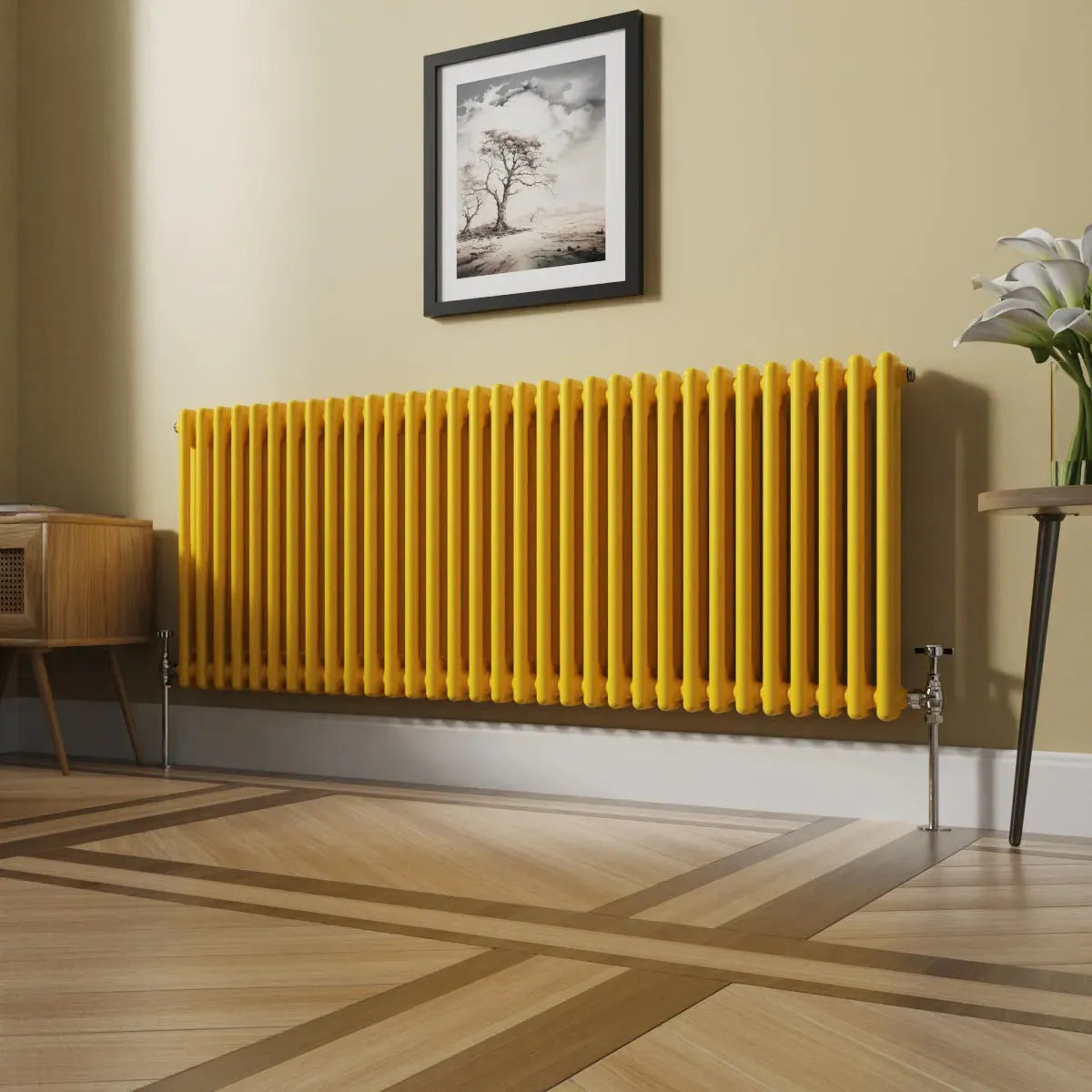 Ferentino - Traditional horizontal column radiator zinc yellow