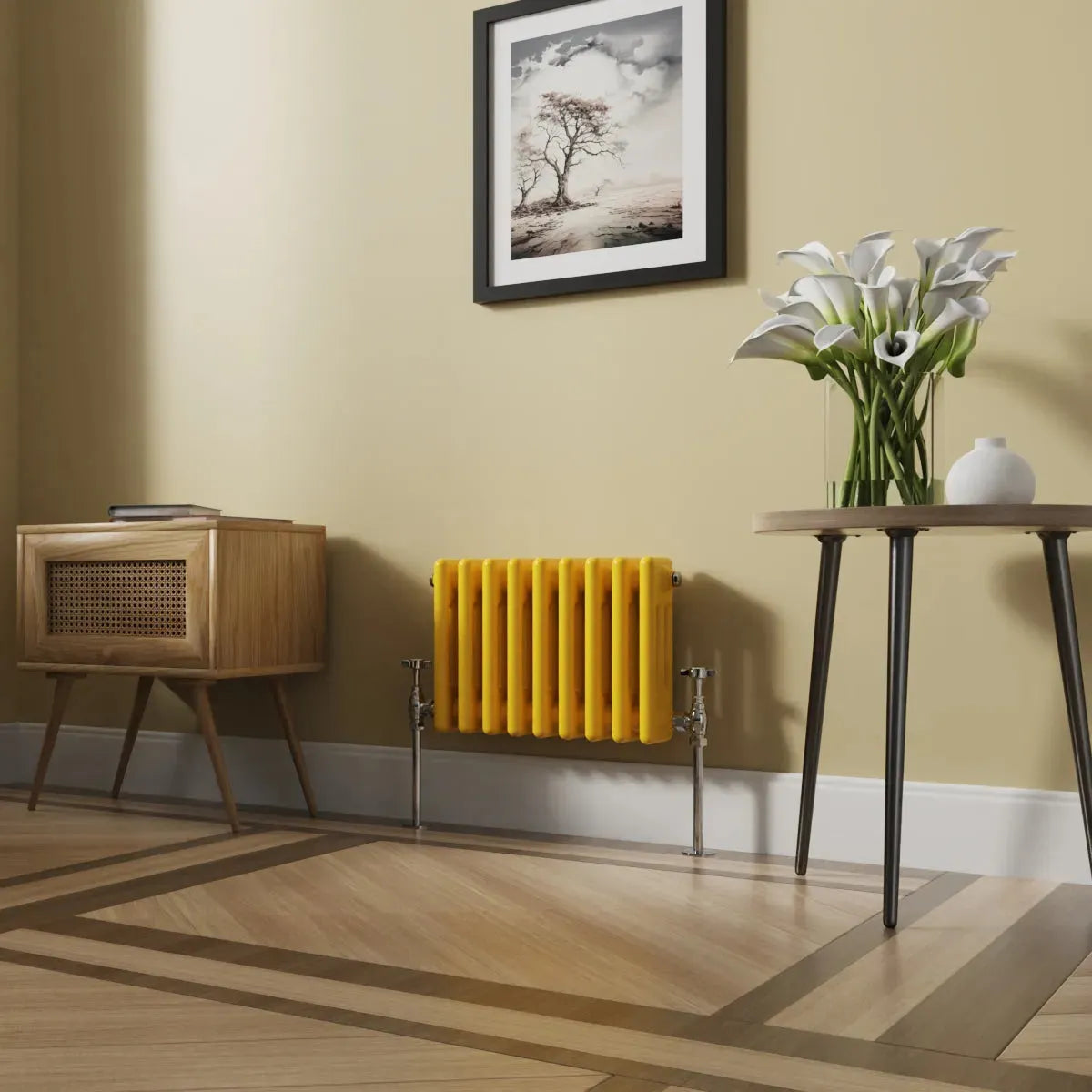 Ferentino - Traditional horizontal column radiator zinc yellow