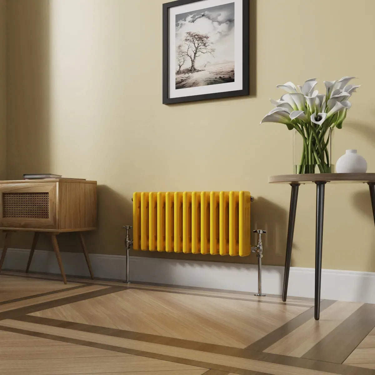 Ferentino - Traditional horizontal column radiator zinc yellow