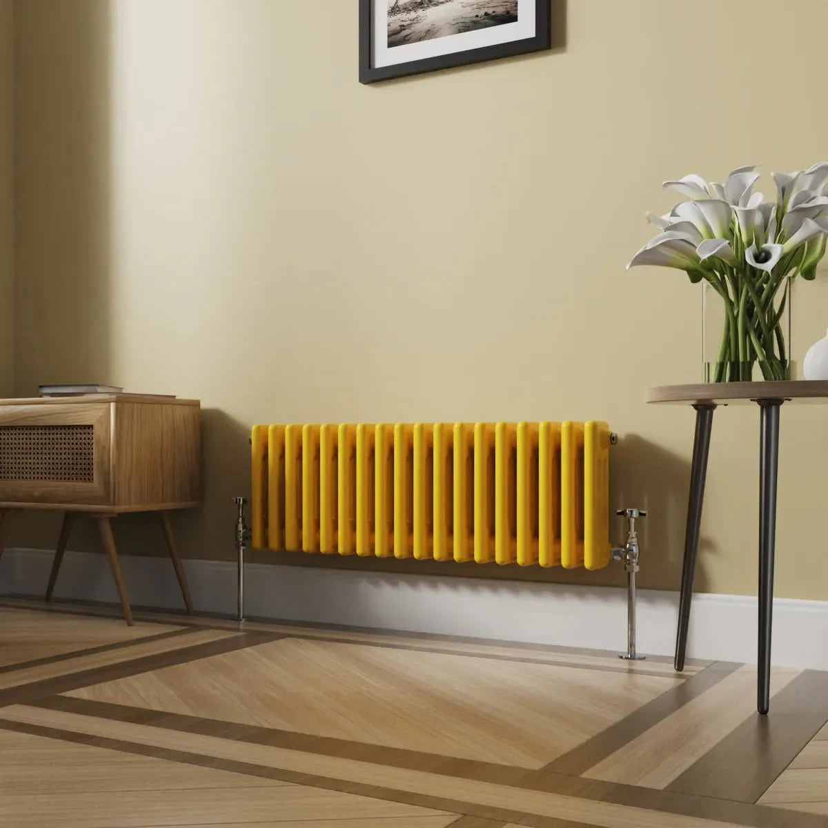 Ferentino - Traditional horizontal column radiator zinc yellow