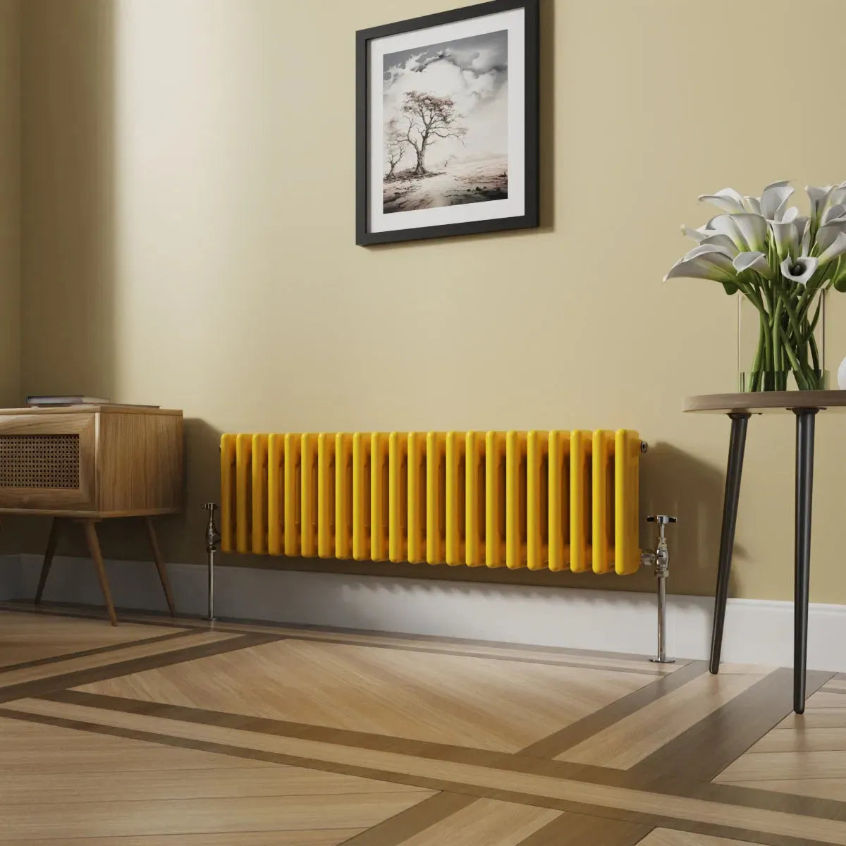 Ferentino - Traditional horizontal column radiator zinc yellow