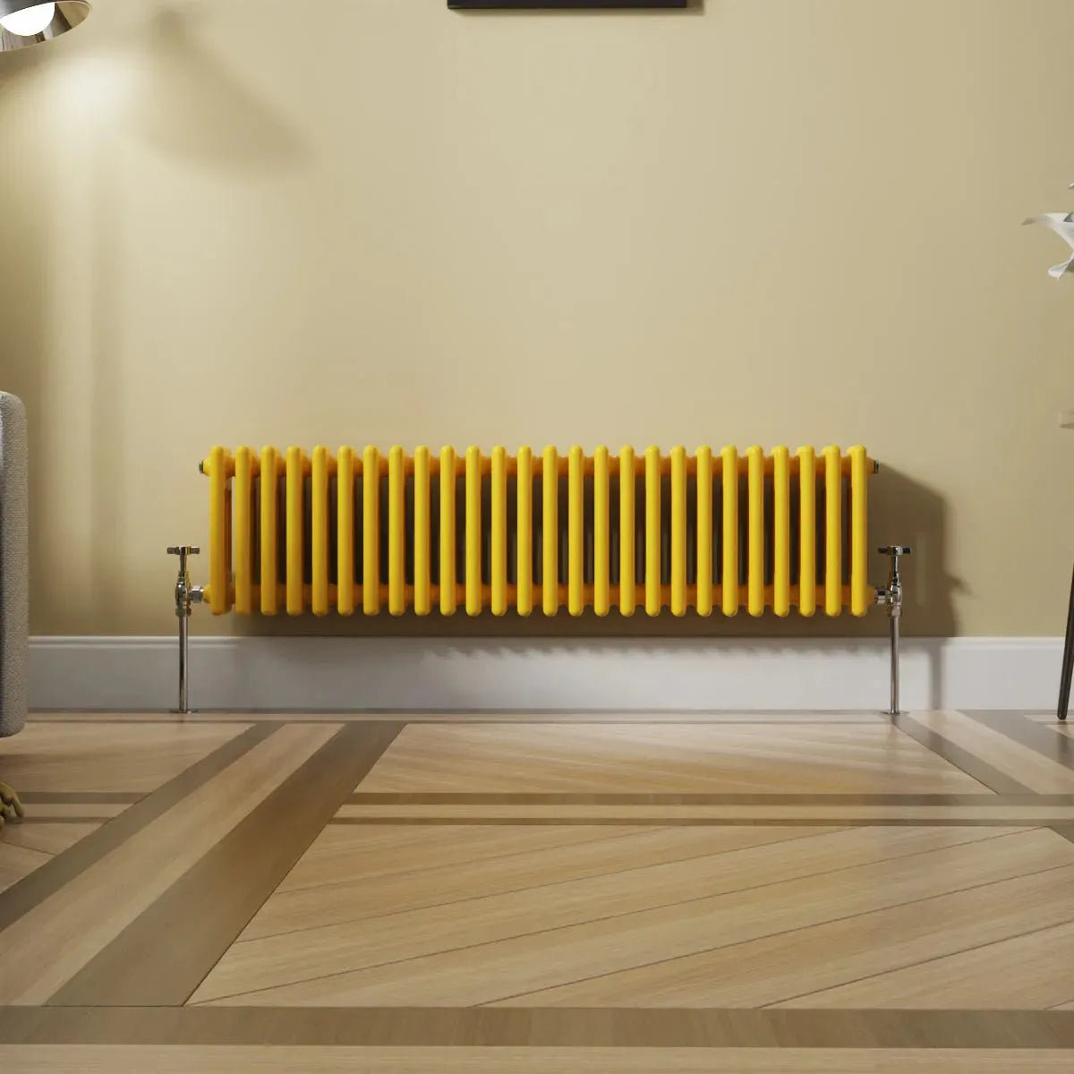 Ferentino - Traditional horizontal column radiator zinc yellow