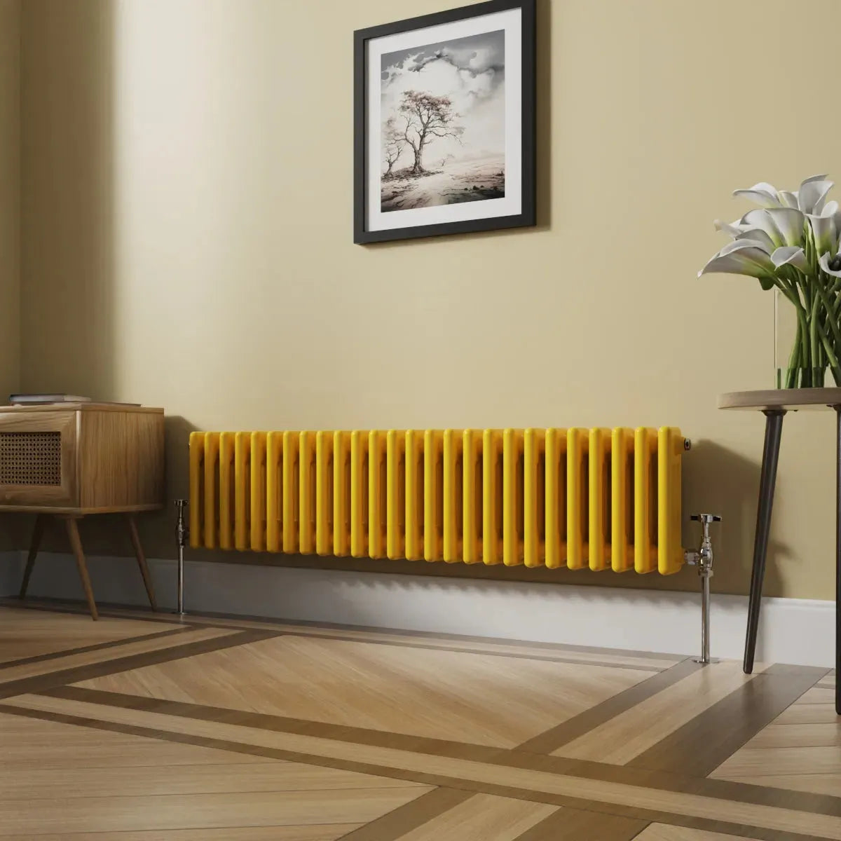 Ferentino - Traditional horizontal column radiator zinc yellow