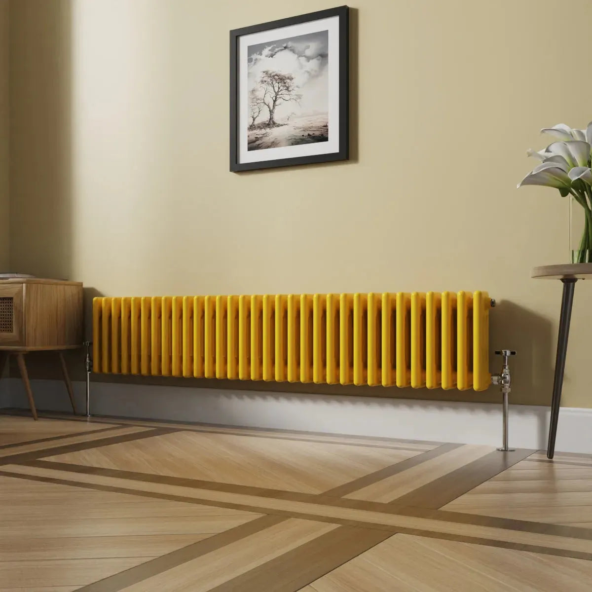 Ferentino - Traditional horizontal column radiator zinc yellow