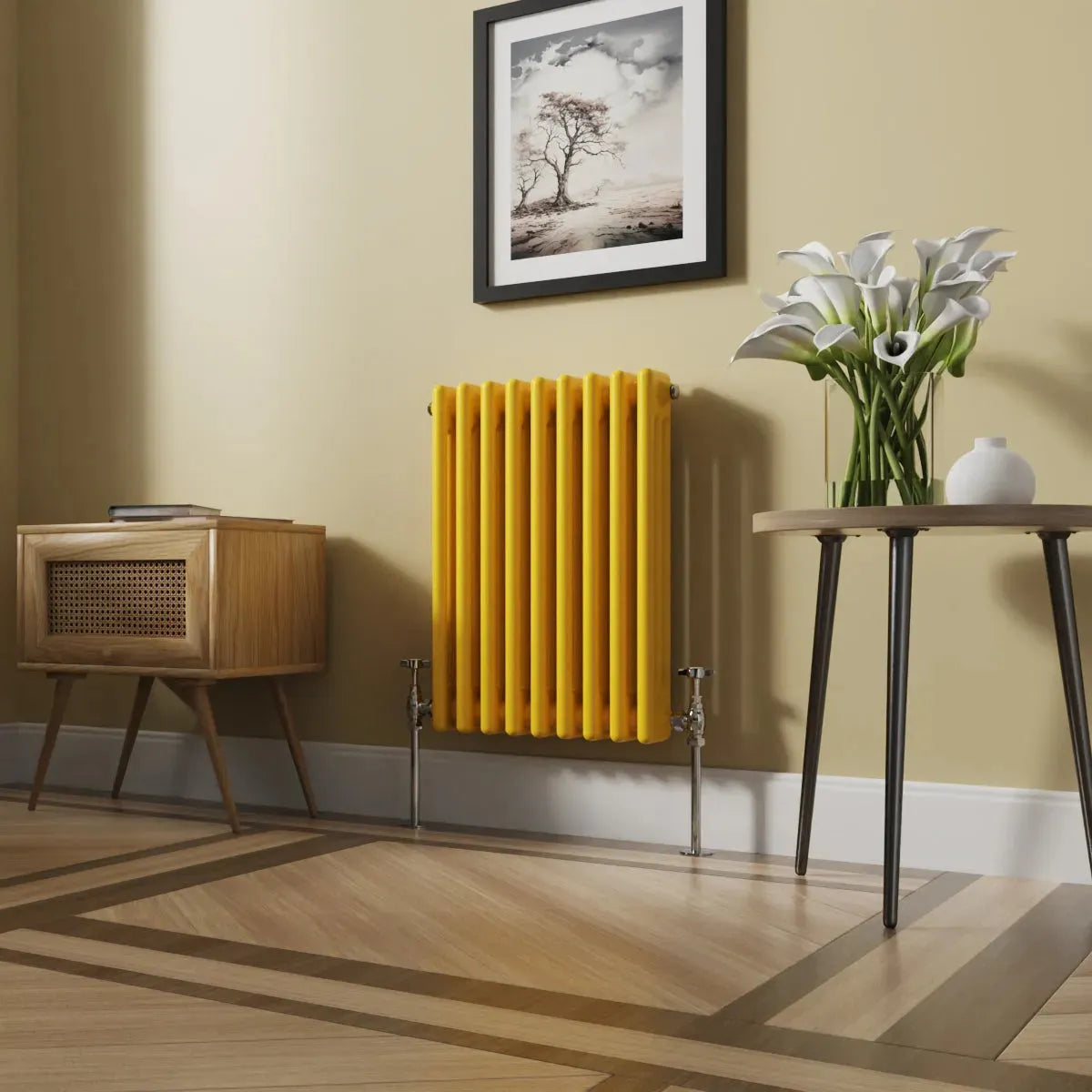 Ferentino - Traditional horizontal column radiator zinc yellow