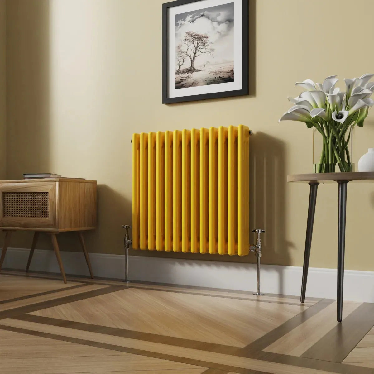 Ferentino - Traditional horizontal column radiator zinc yellow