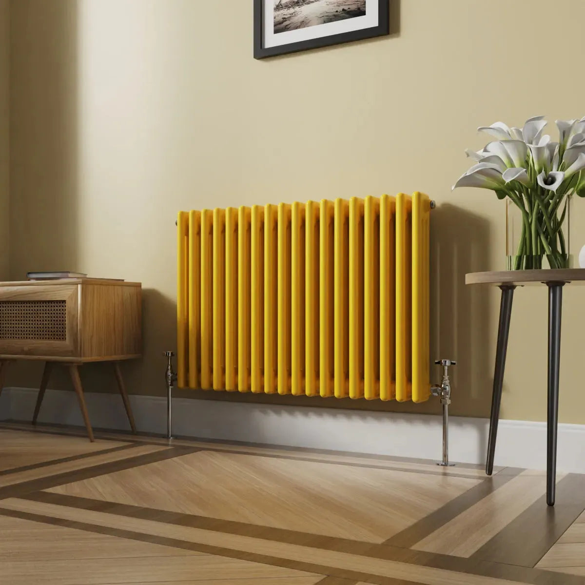 Ferentino - Traditional horizontal column radiator zinc yellow