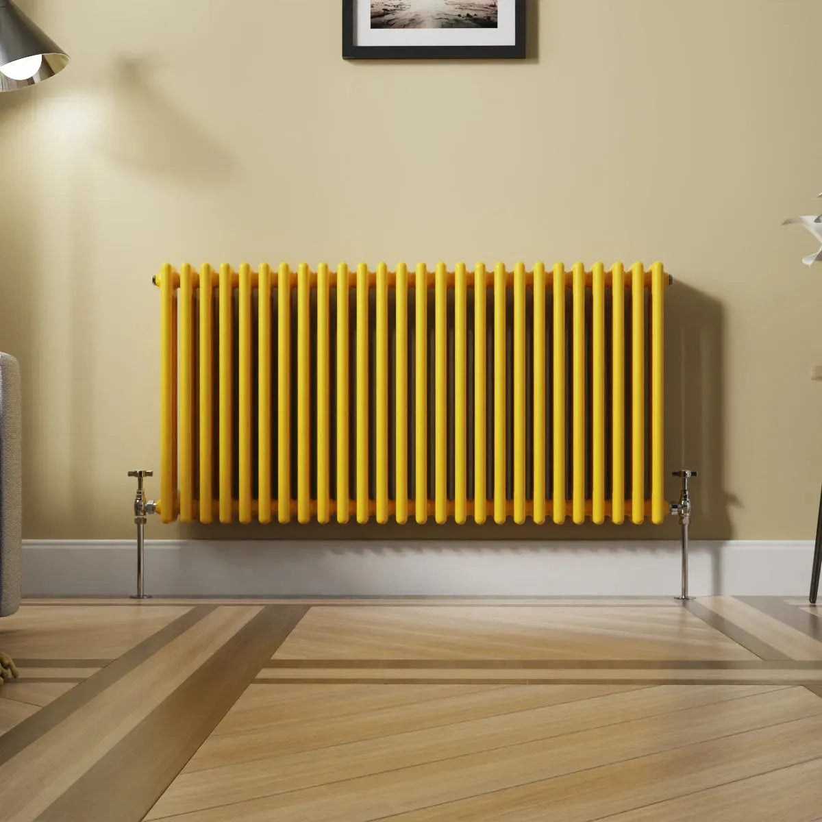 Ferentino - Traditional horizontal column radiator zinc yellow