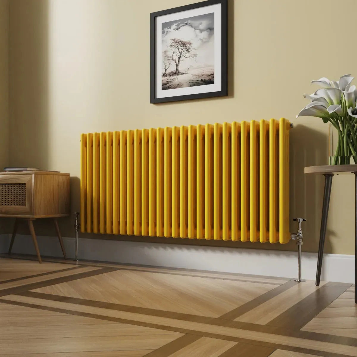 Ferentino - Traditional horizontal column radiator zinc yellow