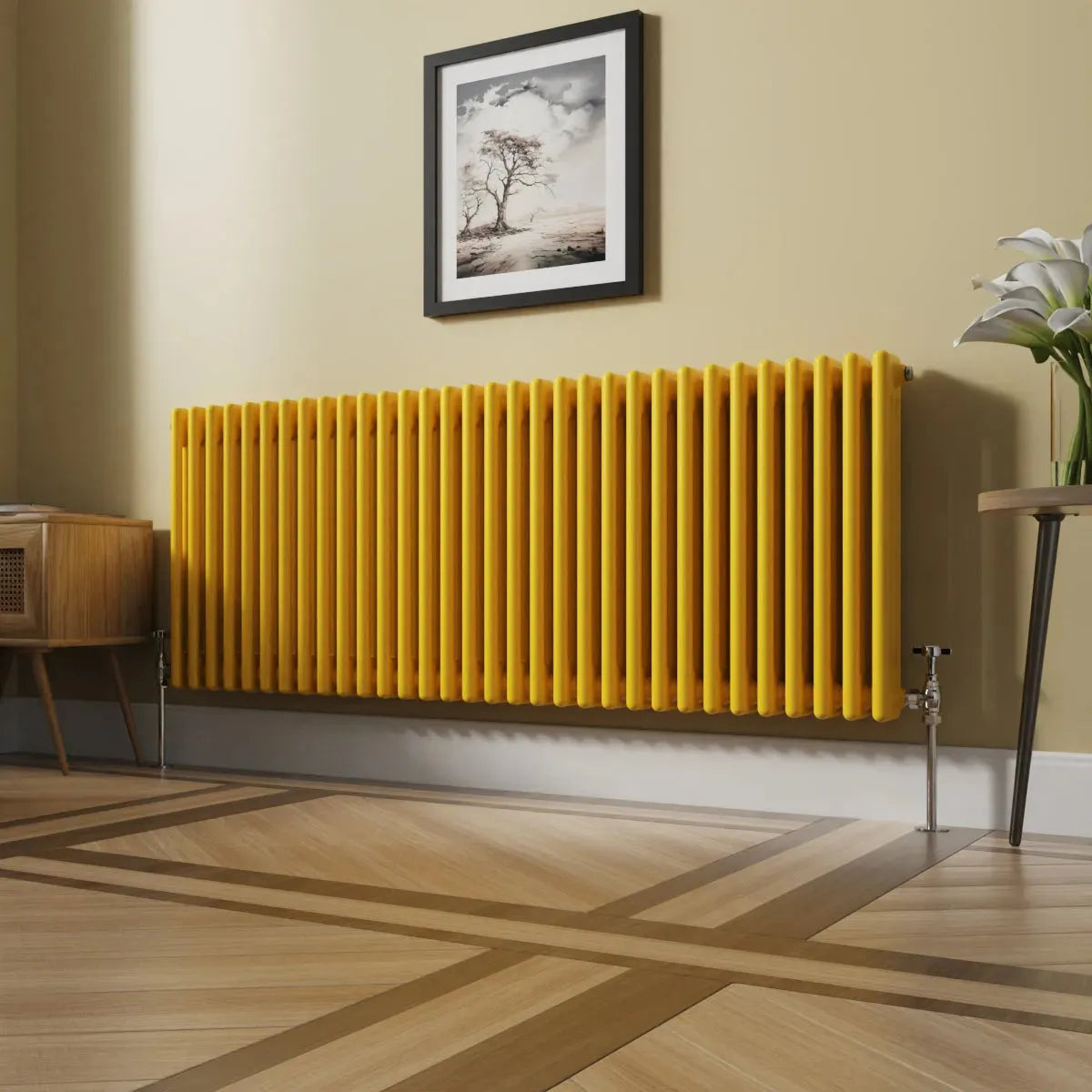 Ferentino - Traditional horizontal column radiator zinc yellow