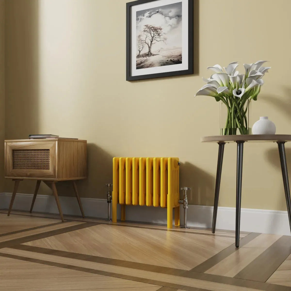 Ferentino - Traditional horizontal column radiator zinc yellow