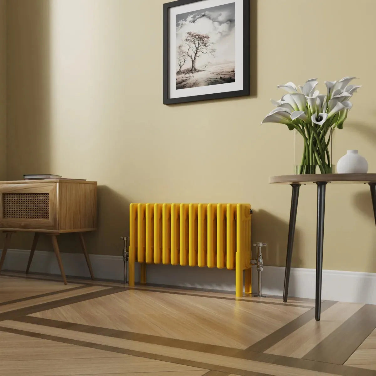 Ferentino - Traditional horizontal column radiator zinc yellow