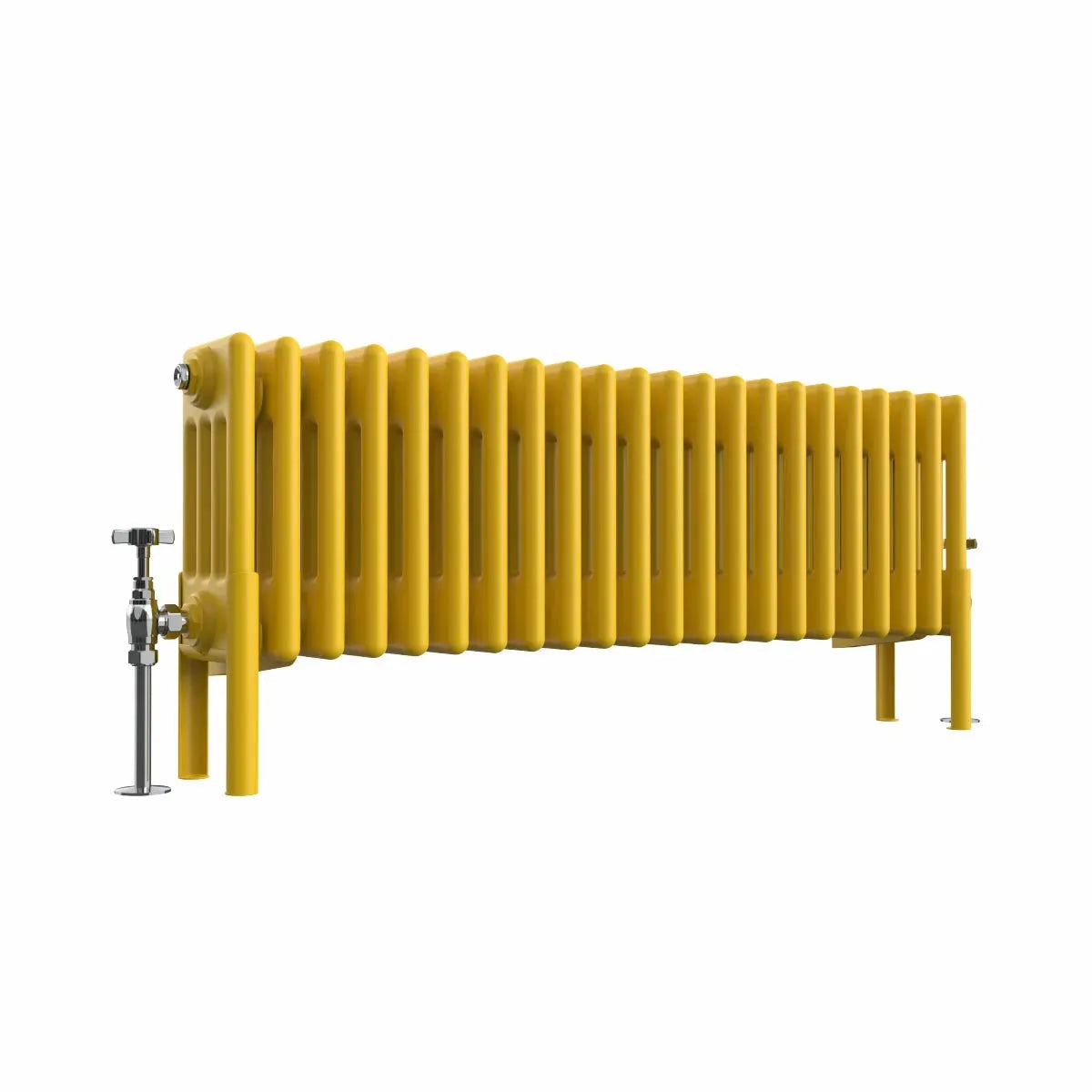 Ferentino - Traditional horizontal column radiator zinc yellow