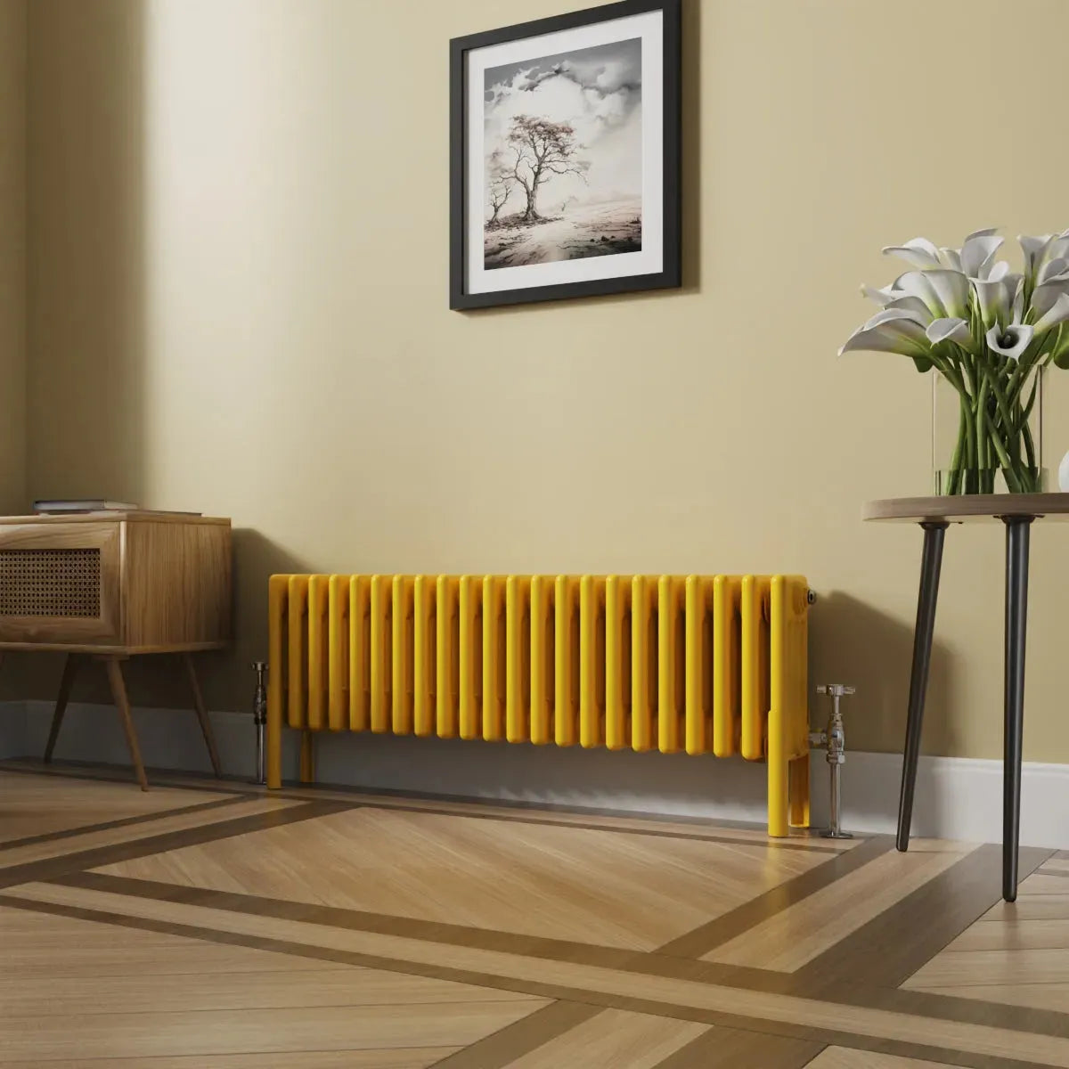 Ferentino - Traditional horizontal column radiator zinc yellow