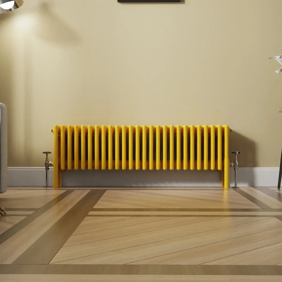 Ferentino - Traditional horizontal column radiator zinc yellow