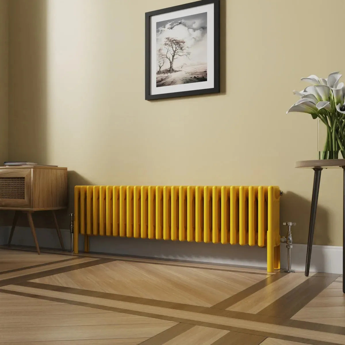 Ferentino - Traditional horizontal column radiator zinc yellow