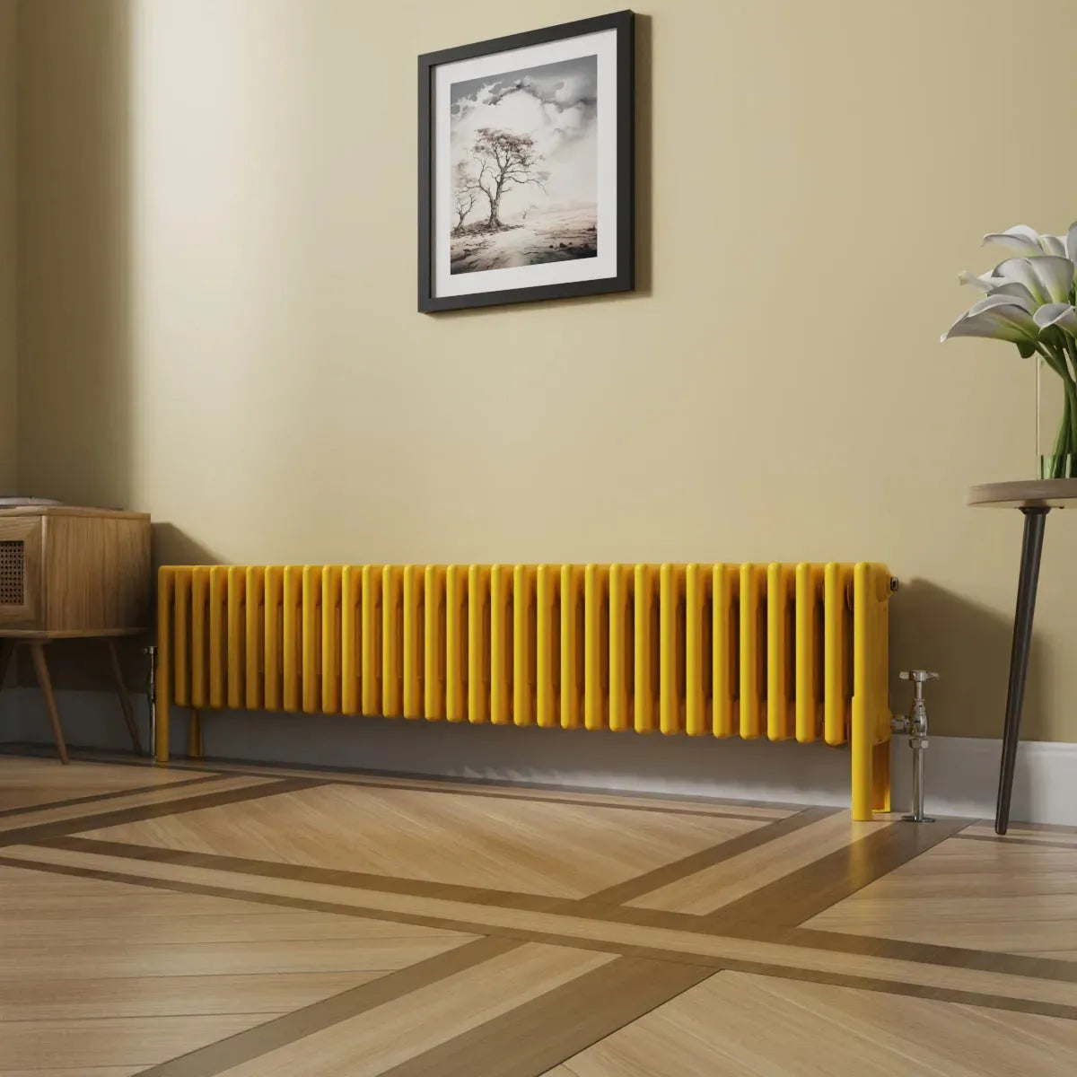 Ferentino - Traditional horizontal column radiator zinc yellow