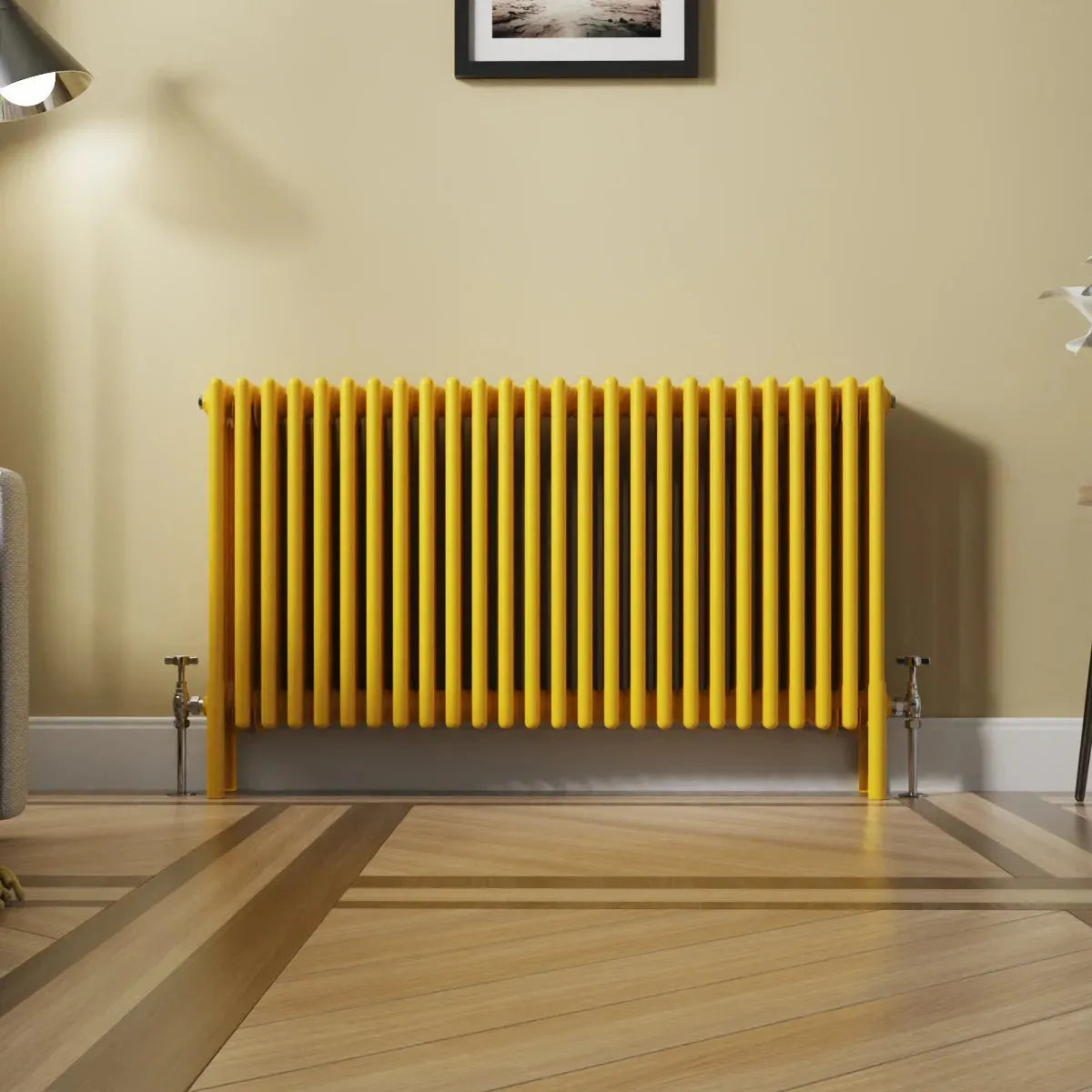 Ferentino - Traditional horizontal column radiator zinc yellow