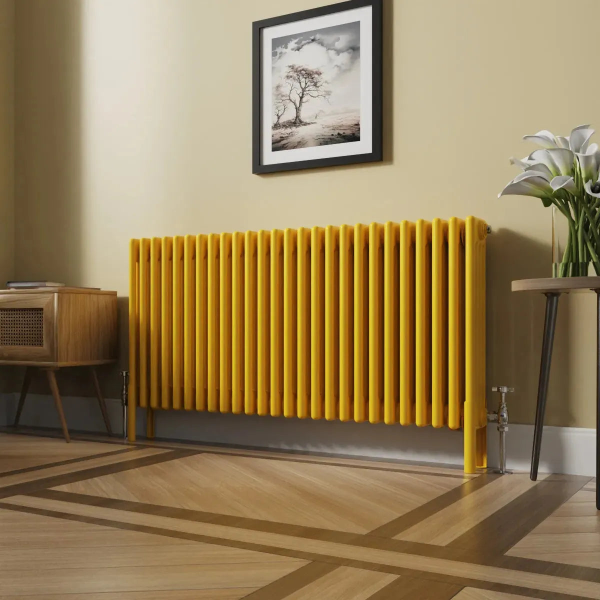 Ferentino - Traditional horizontal column radiator zinc yellow