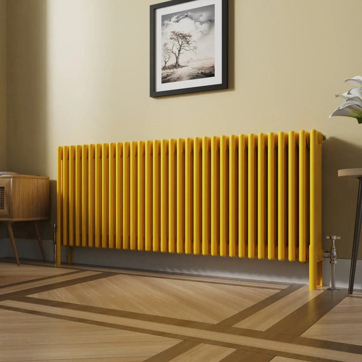 Ferentino - Traditional horizontal column radiator zinc yellow