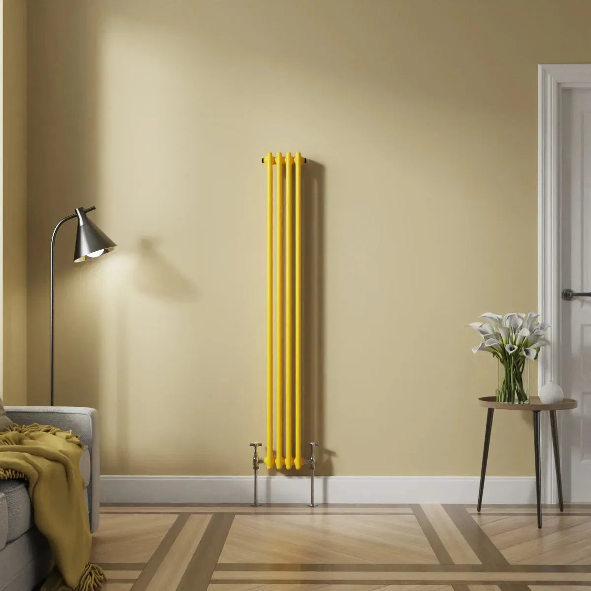 Ferentino - Traditional vertical column radiator zinc yellow