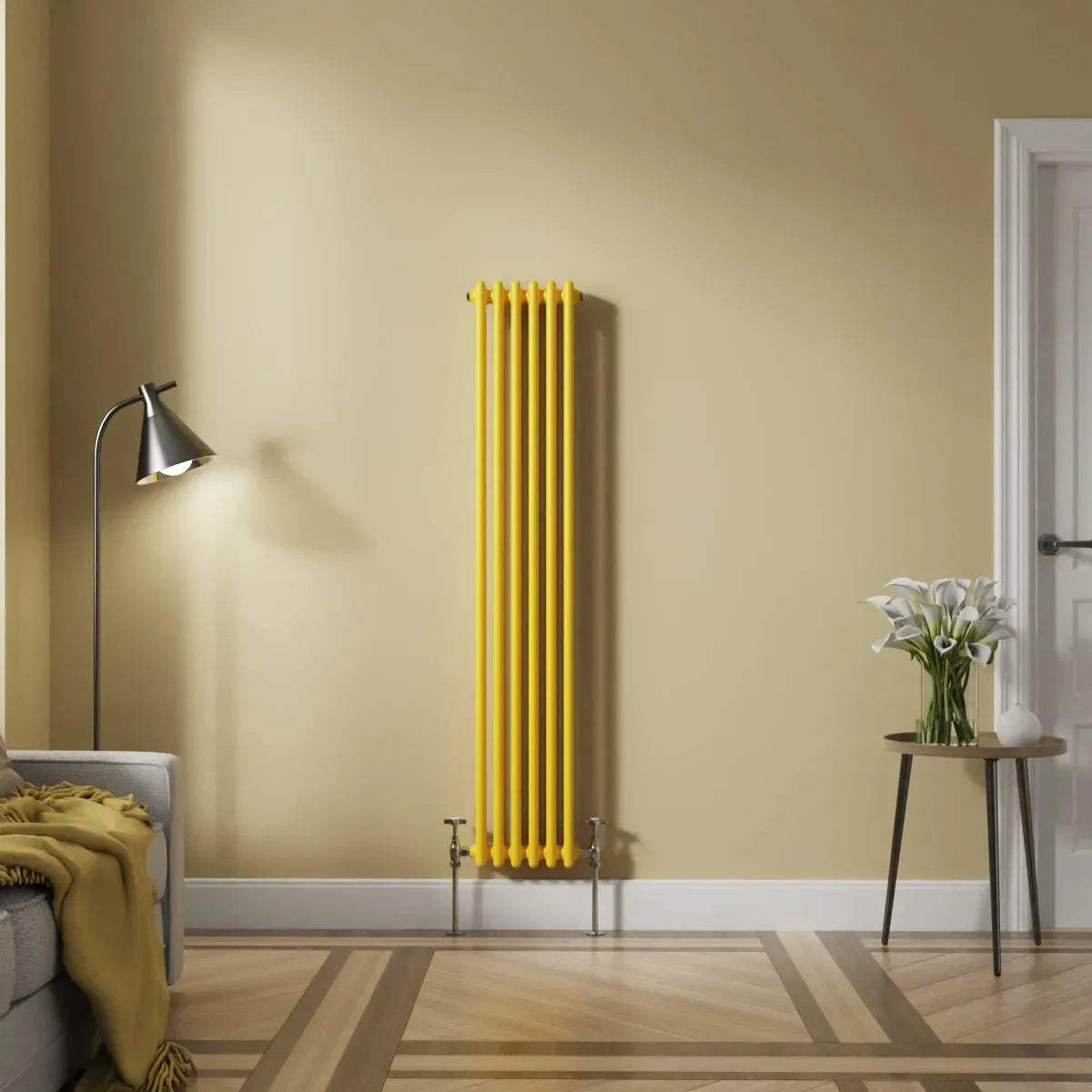 Ferentino - Traditional vertical column radiator zinc yellow