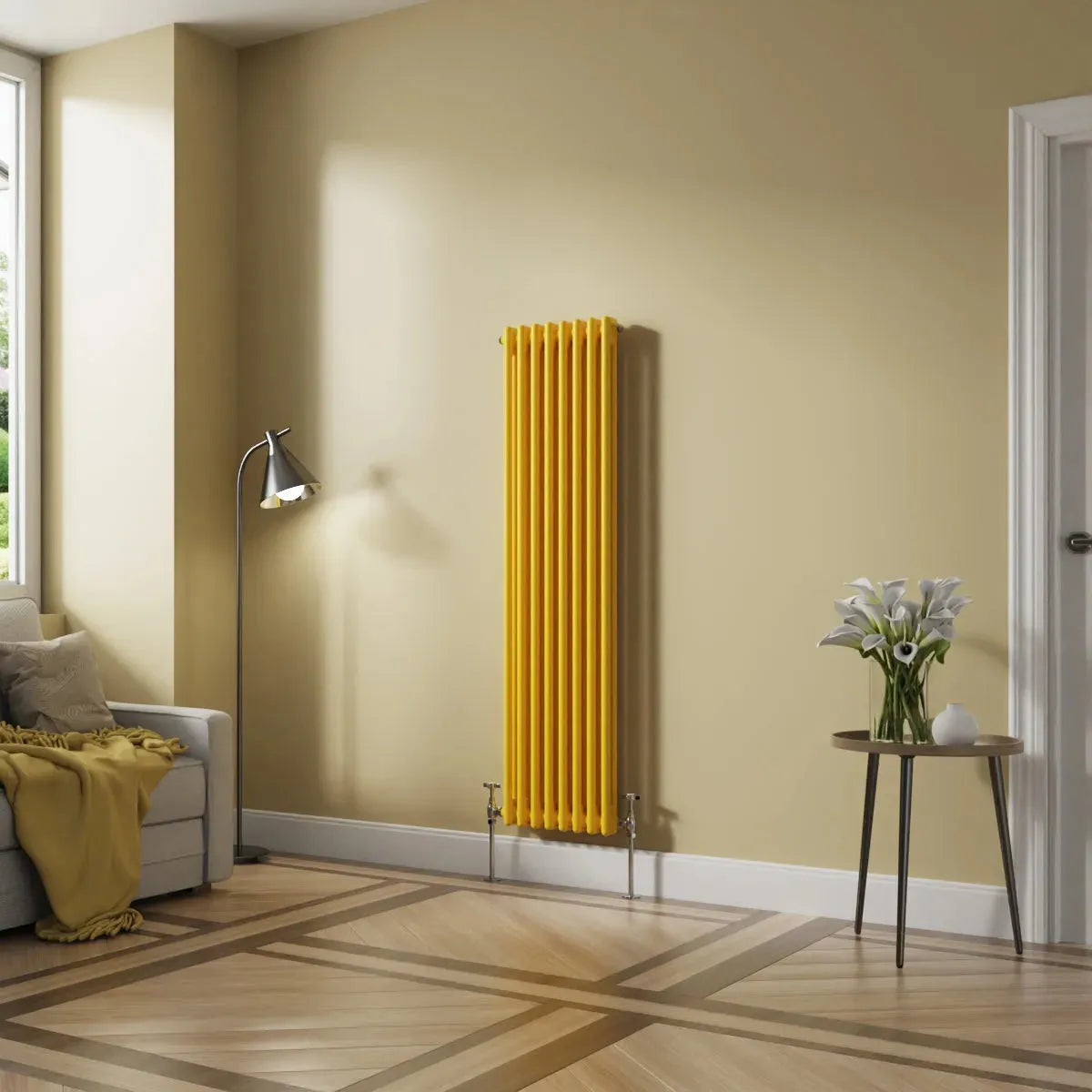 Ferentino - Traditional vertical column radiator zinc yellow