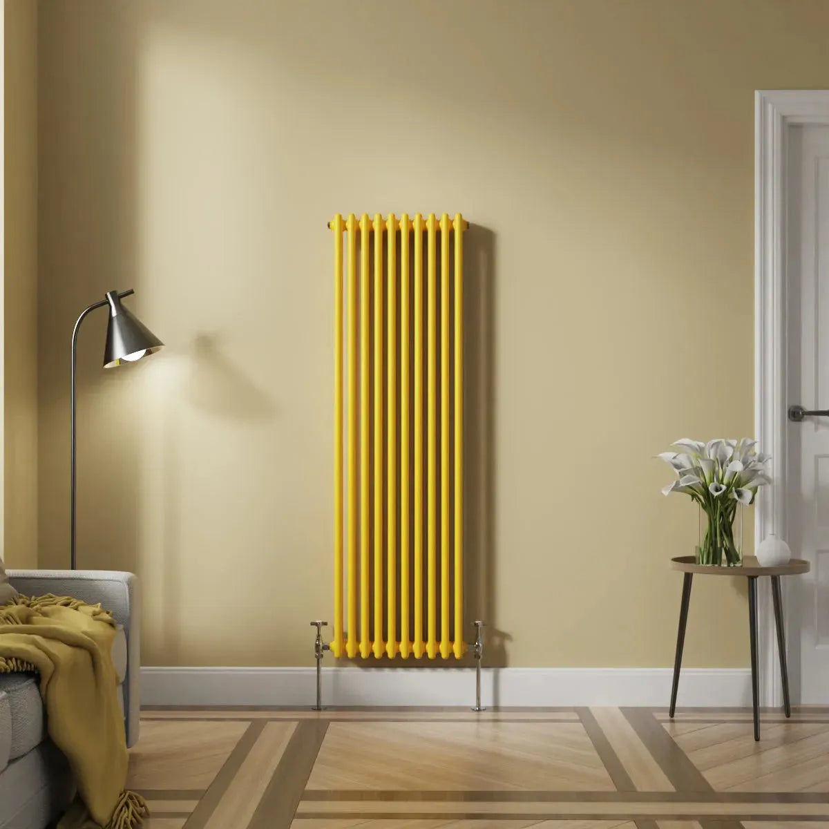 Ferentino - Traditional vertical column radiator zinc yellow